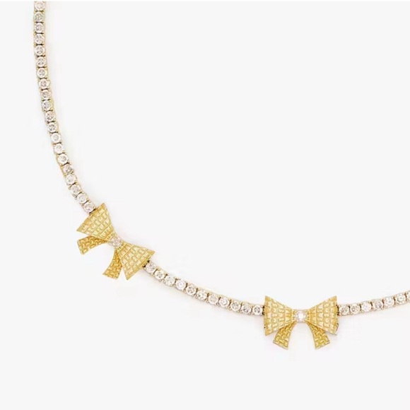 $149 Kate Spade Wrapped In A Bow‎ Tennis Necklace NWT - Picture 5 of 5